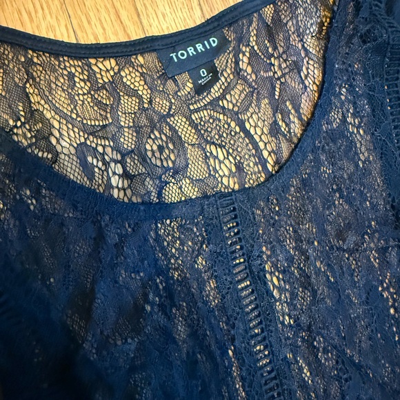 Torrid Babydoll Lace Tiered Tunic Tank Size 12 (plus size 0) - Picture 6 of 8